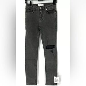 ASOS NWT men’s skinny jeans 26X30 Gray Stretch Distressed Denim